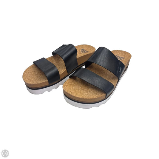Sandals Heels Platform By Reef In Black, Size: 6