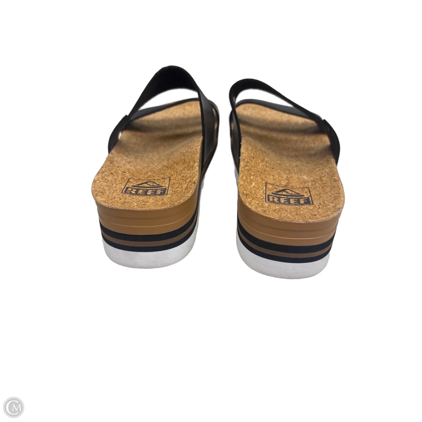 Sandals Heels Platform By Reef In Black, Size: 6