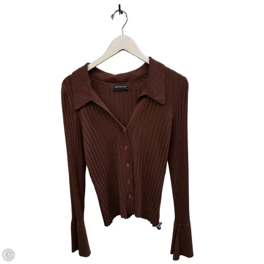 Sweater Cardigan By Urban Outfitters In Maroon, Size: L