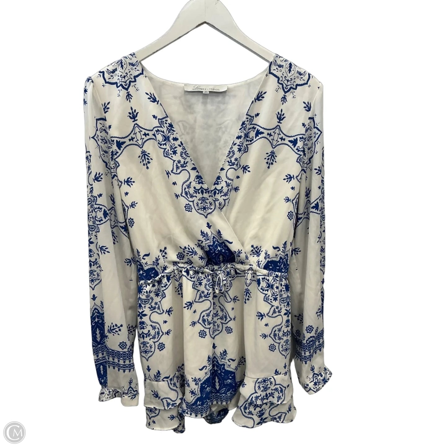 Romper By Lovers & Friends In Blue & White, Size: M