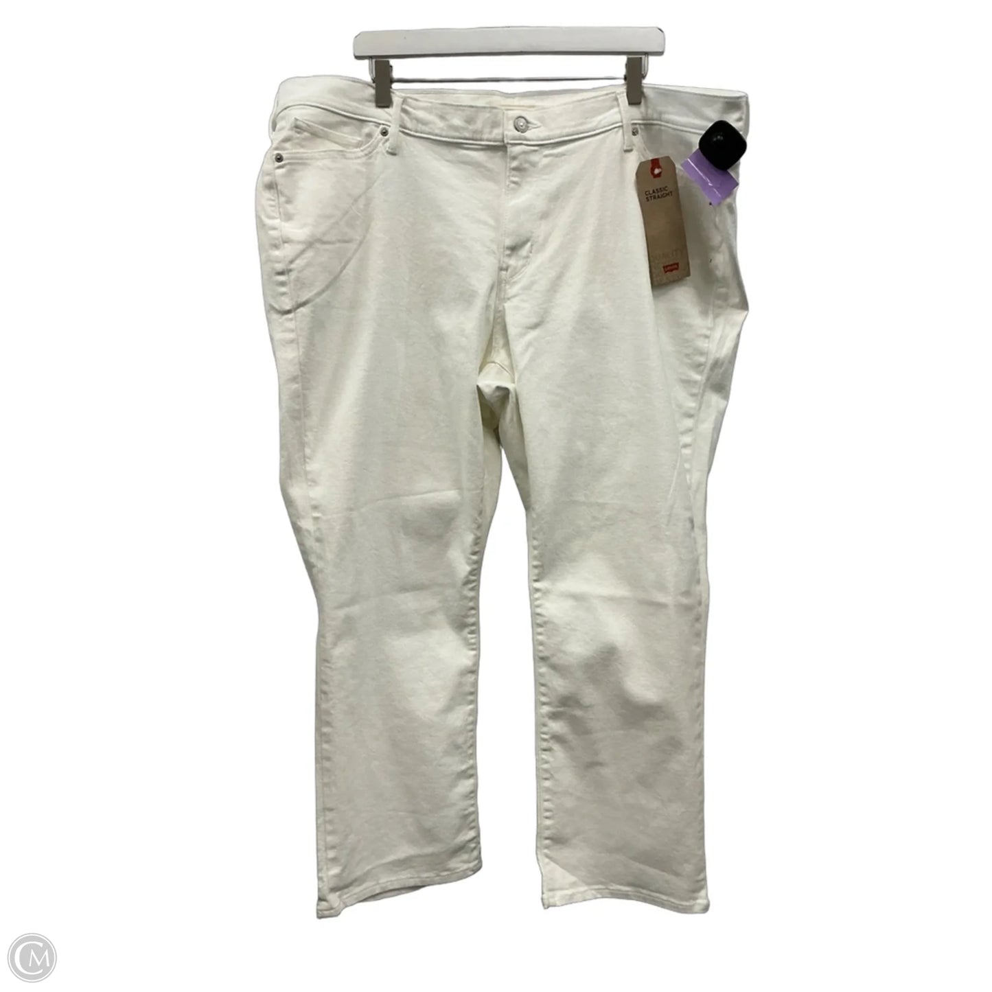 Jeans Boot Cut By Levis In White Denim, Size: 22