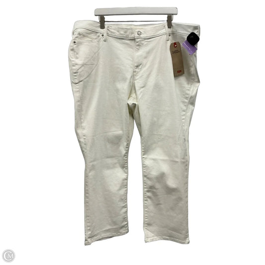 Jeans Boot Cut By Levis In White Denim, Size: 22
