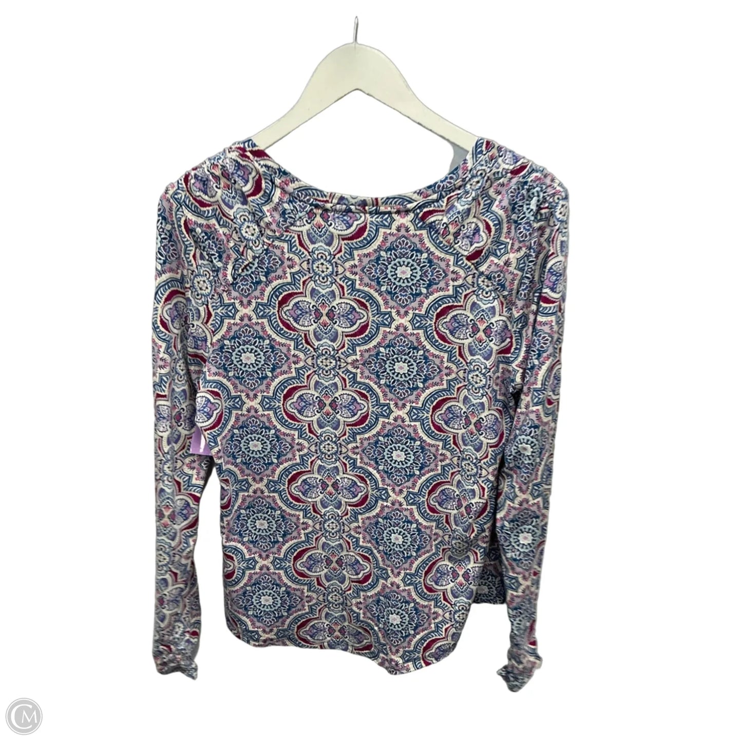 Top Long Sleeve By Chicos In Blue & Pink, Size: M