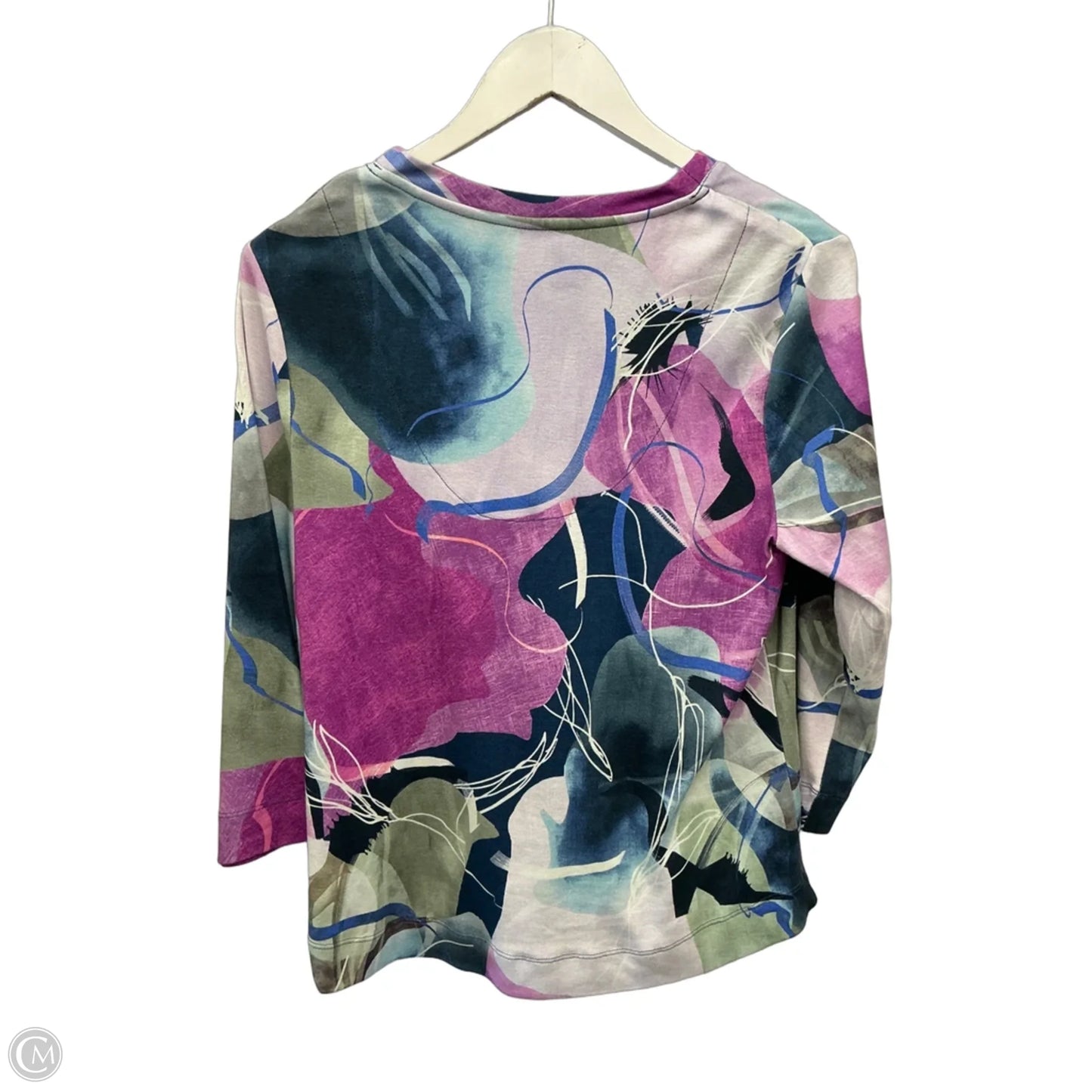 Top 3/4 Sleeve By Chicos In Purple, Size: M