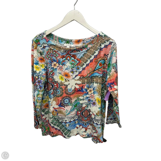 Top 3/4 Sleeve By Chicos In Multi-colored, Size: M