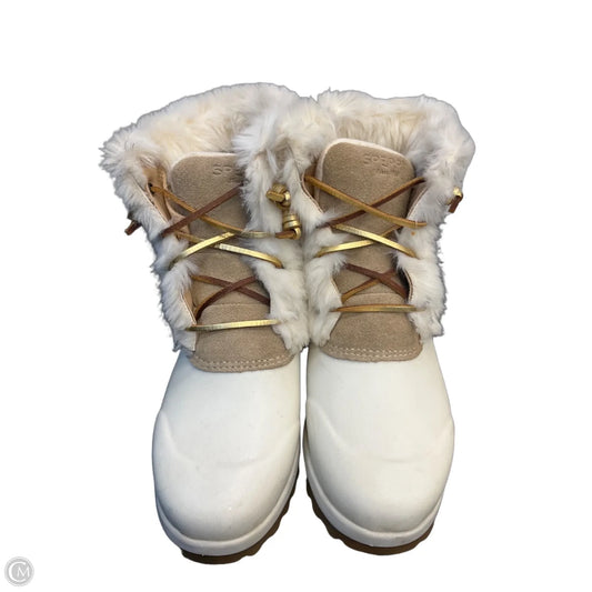 Boots Ankle Flats By Sperry In Cream, Size: 7