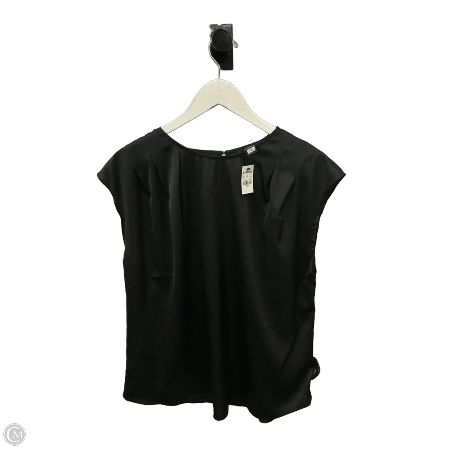 Top Short Sleeve By Express In Black, Size: L