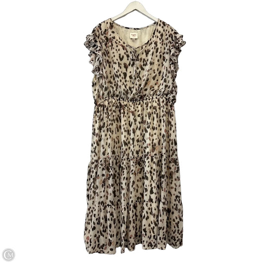 Dress Casual Midi By Hayden La In Animal Print, Size: 2x