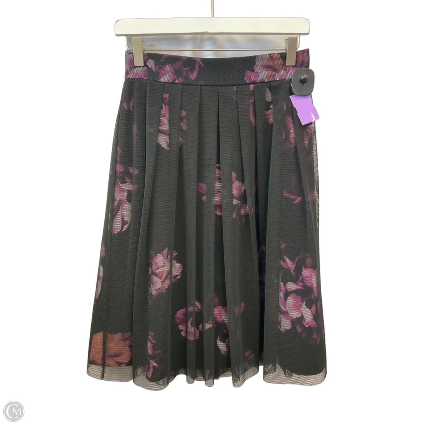 Skirt Midi By Antonio Melani In Black & Purple, Size: 2