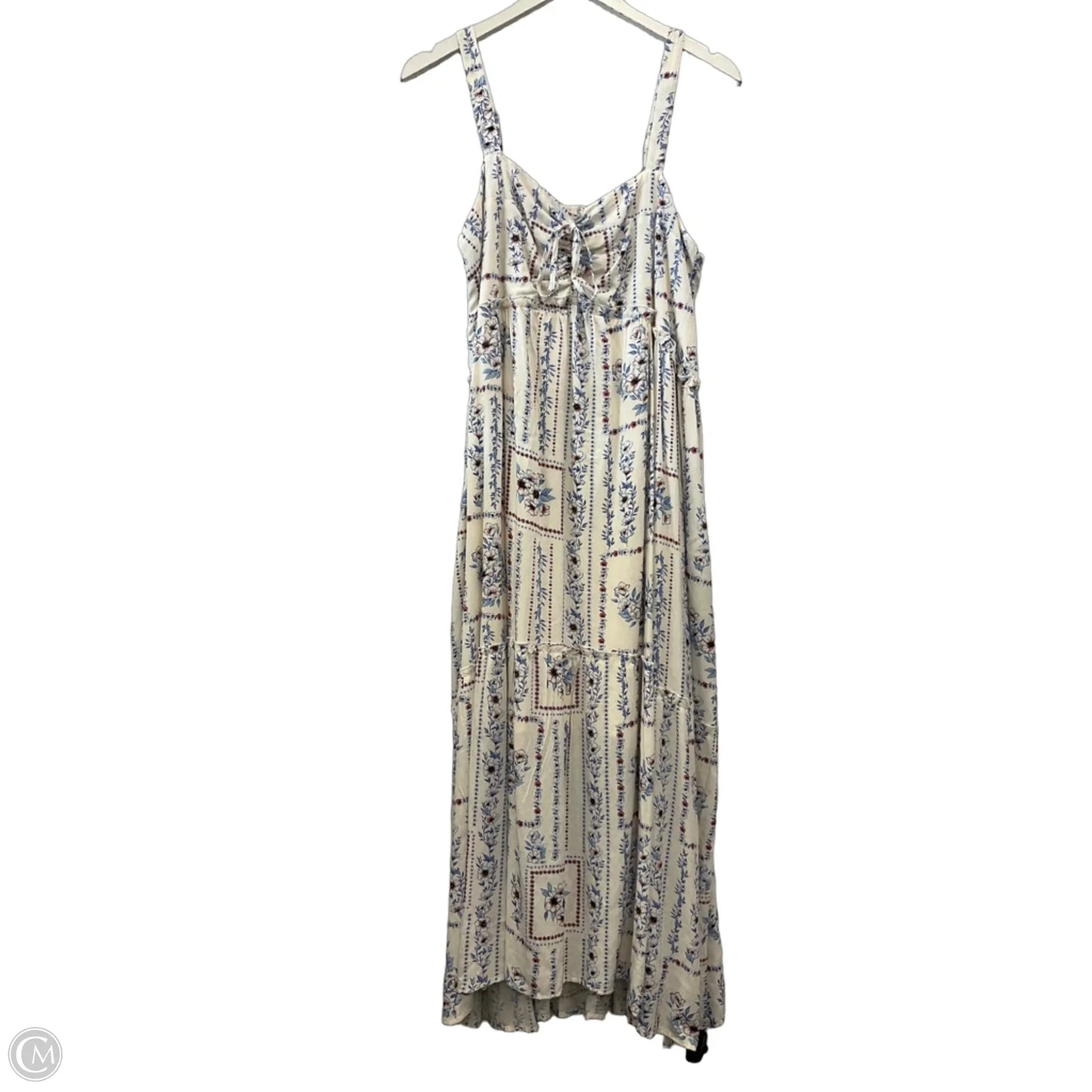 Dress Casual Maxi By Maurices In Blue & Cream, Size: L