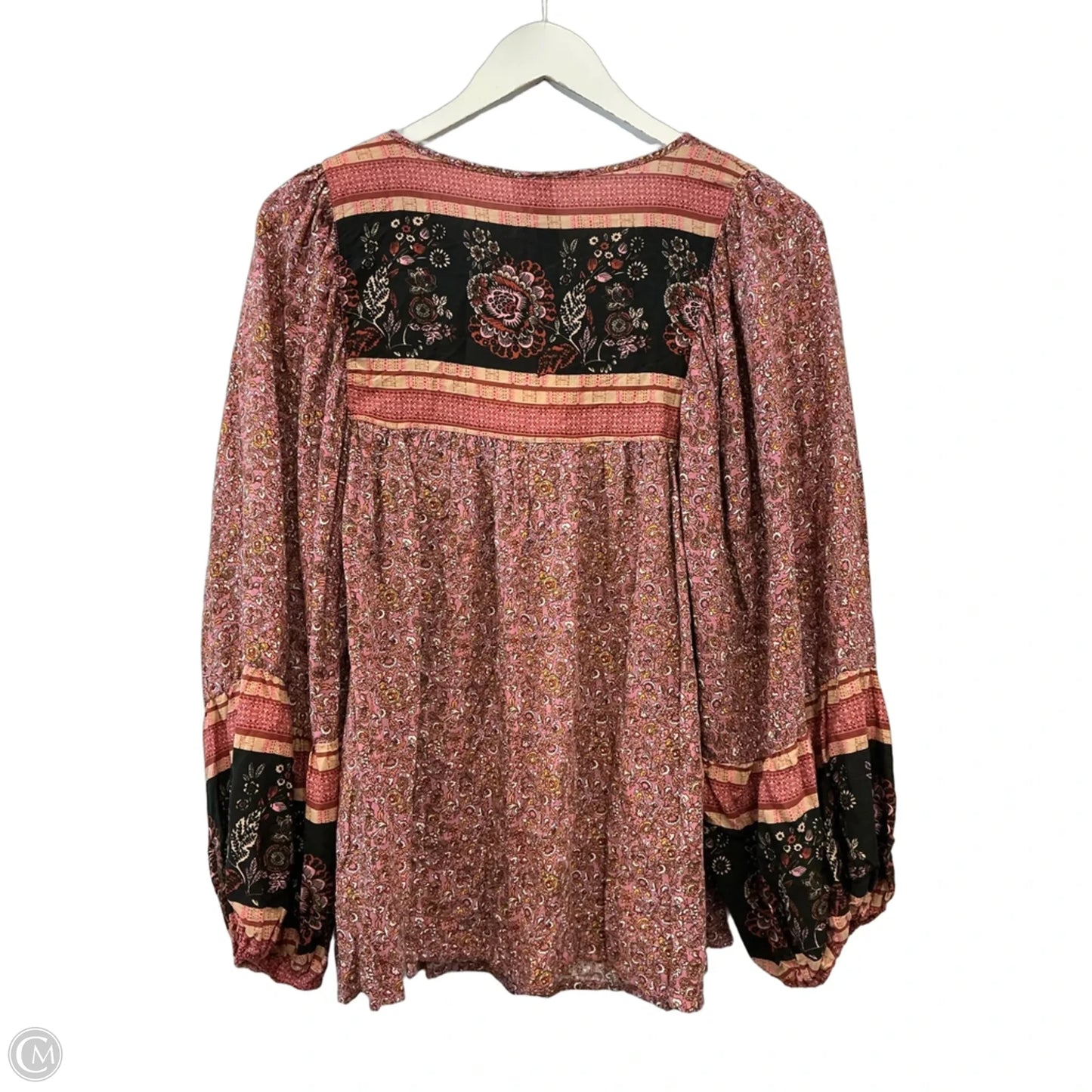 Top Long Sleeve By Grace + Karma In Mauve, Size: L