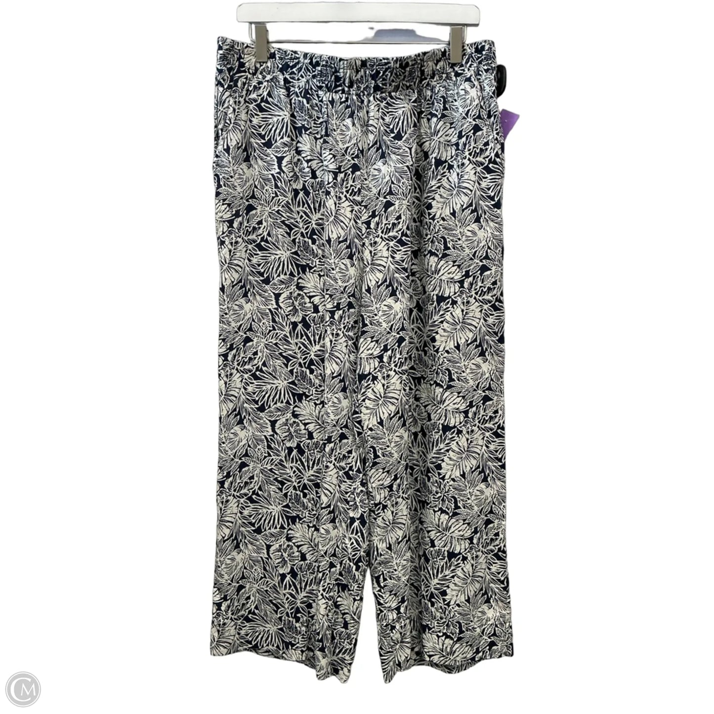 Pants Linen By Clothes Mentor In Floral Print, Size: 14