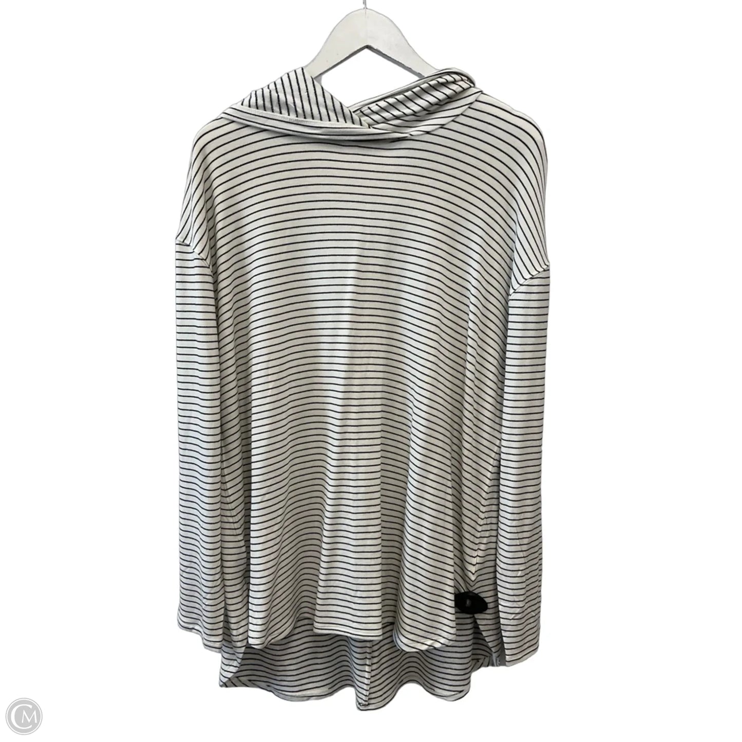 Top Long Sleeve By Daily Ritual In Black & White, Size: Xxl