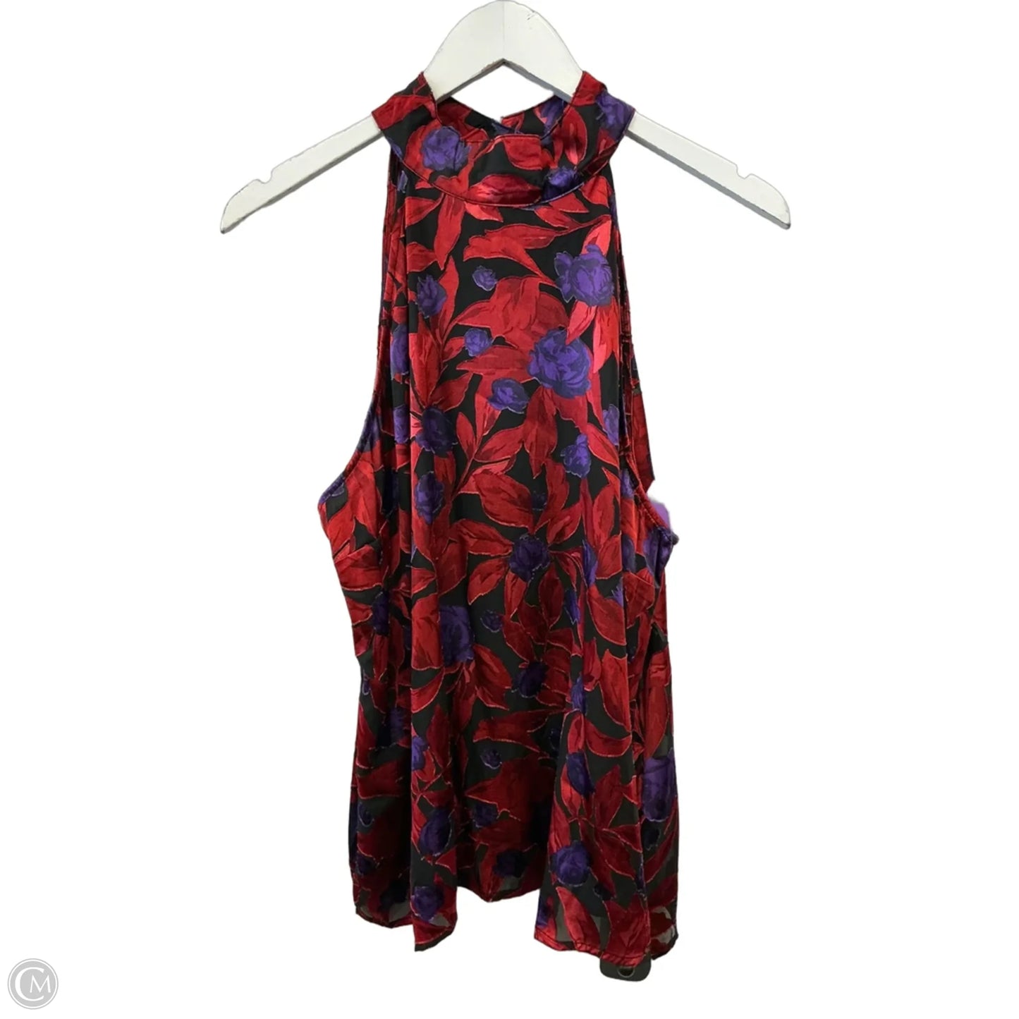 Top Sleeveless By Worthington In Purple & Red, Size: Xlp