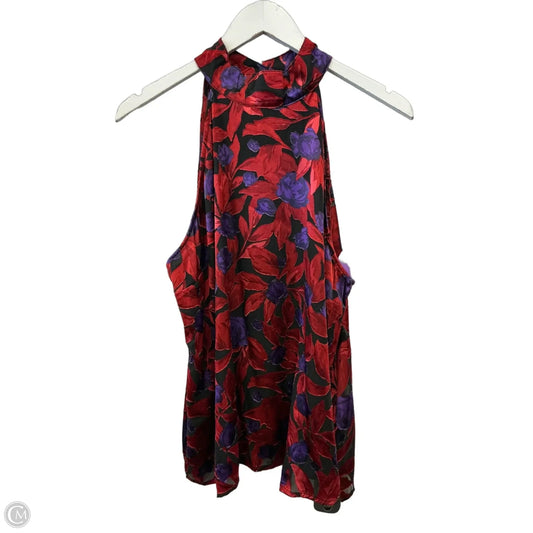 Top Sleeveless By Worthington In Purple & Red, Size: Xlp