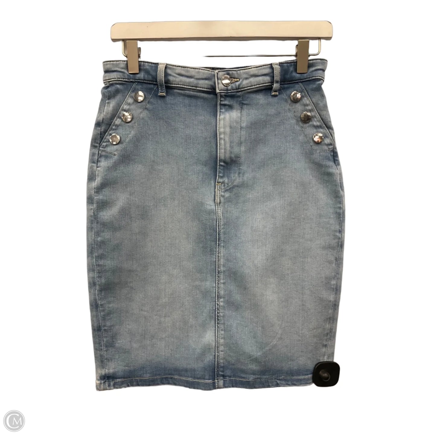 Skirt Mini & Short By Guess In Blue Denim, Size: 8