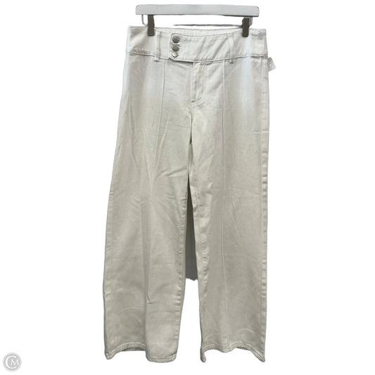 Jeans Wide Leg By Cider In White Denim, Size: 8