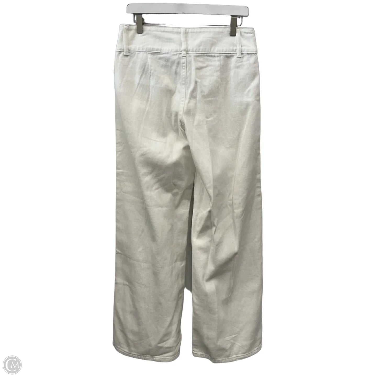 Jeans Wide Leg By Cider In White Denim, Size: 8