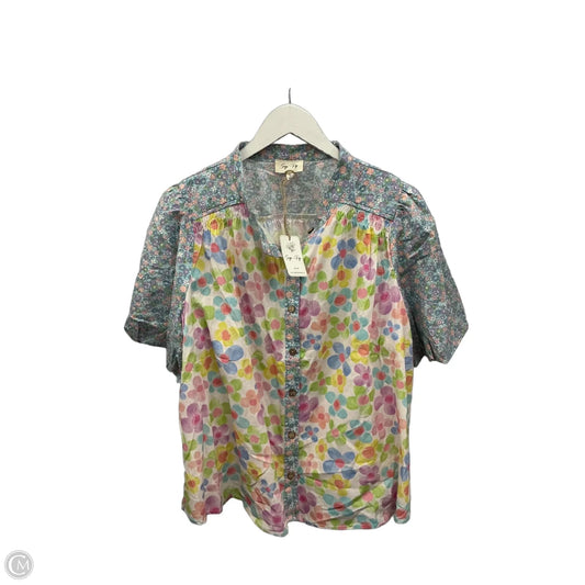 Top Short Sleeve By Clothes Mentor In Multi-colored, Size: L
