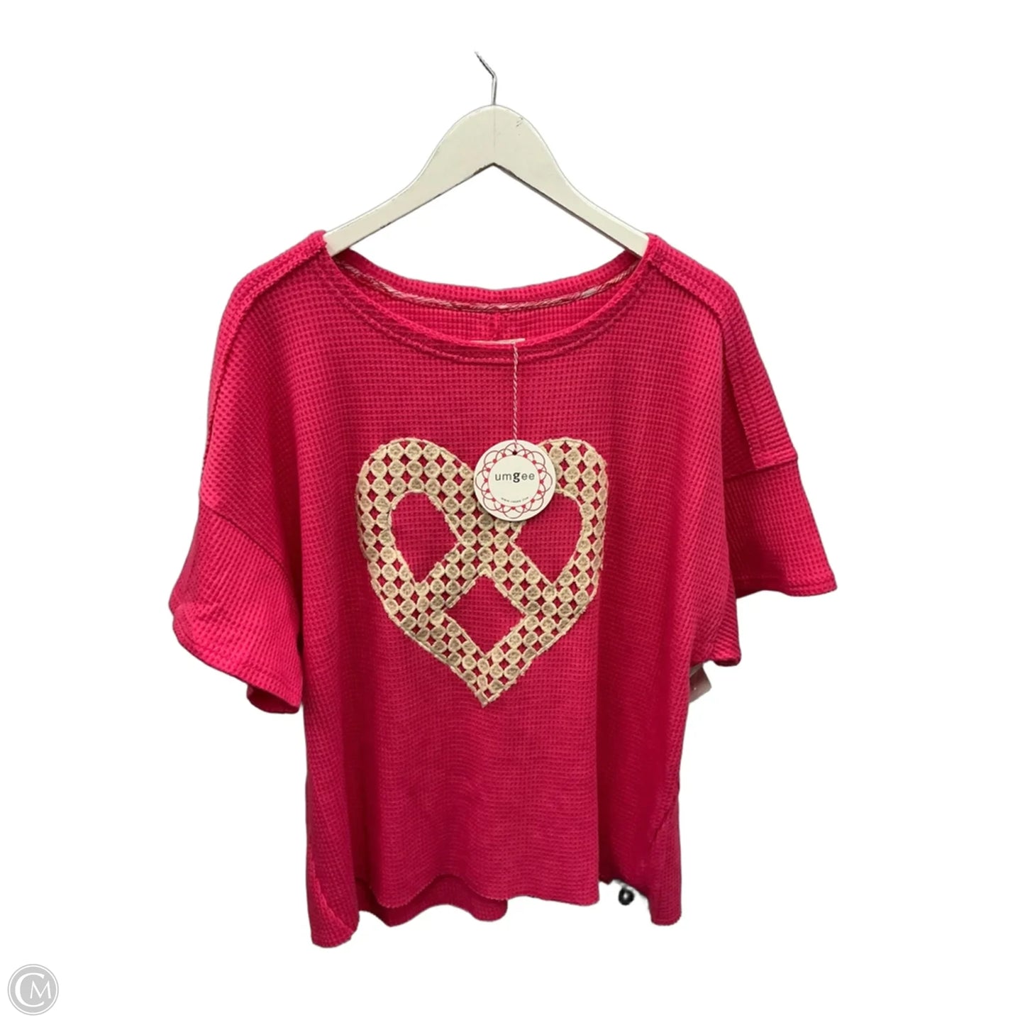 Top Short Sleeve By Umgee In Pink, Size: L