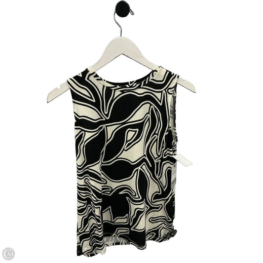 Top Sleeveless By Nine West Apparel In Black & White, Size: S