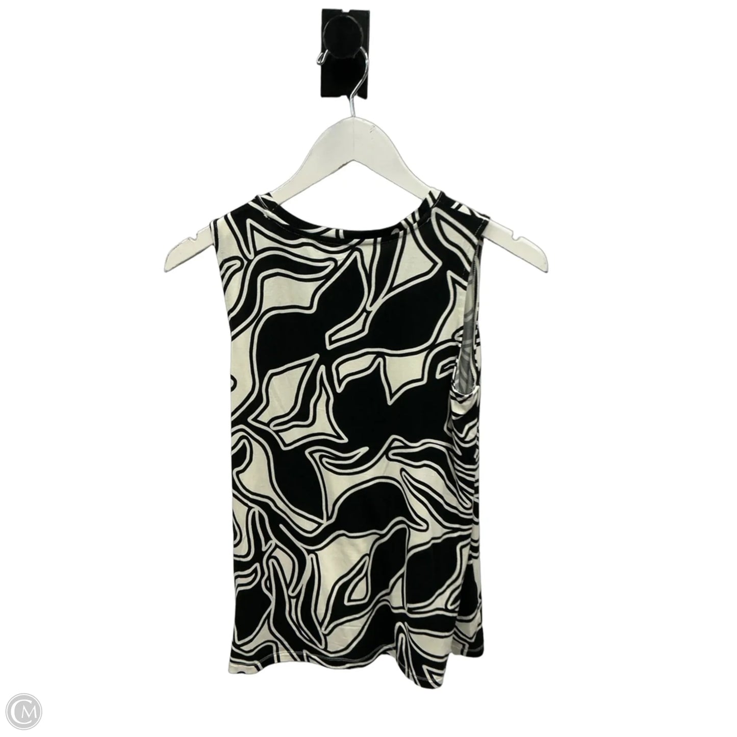 Top Sleeveless By Nine West Apparel In Black & White, Size: S
