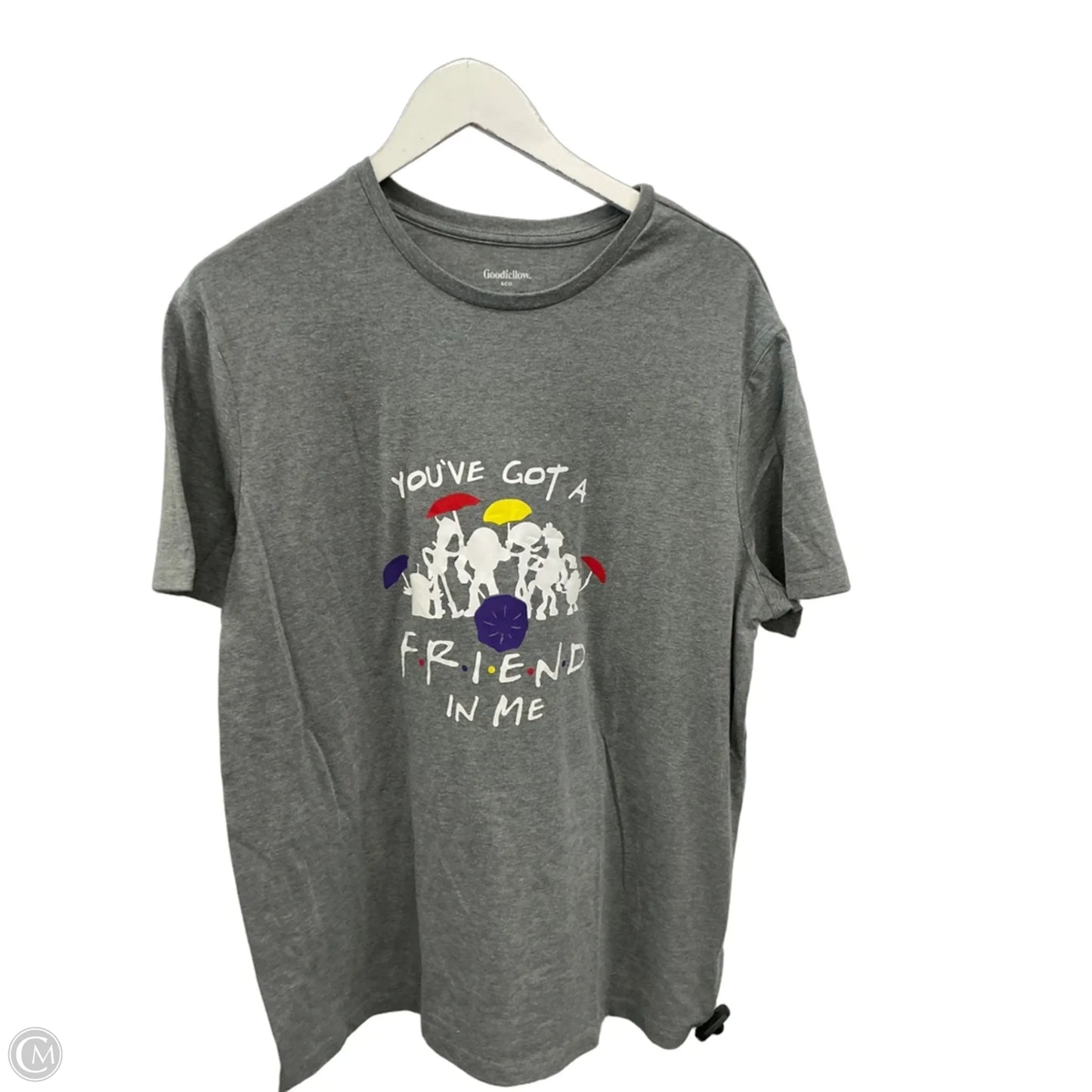 Top Short Sleeve By Clothes Mentor In Grey, Size: Xl