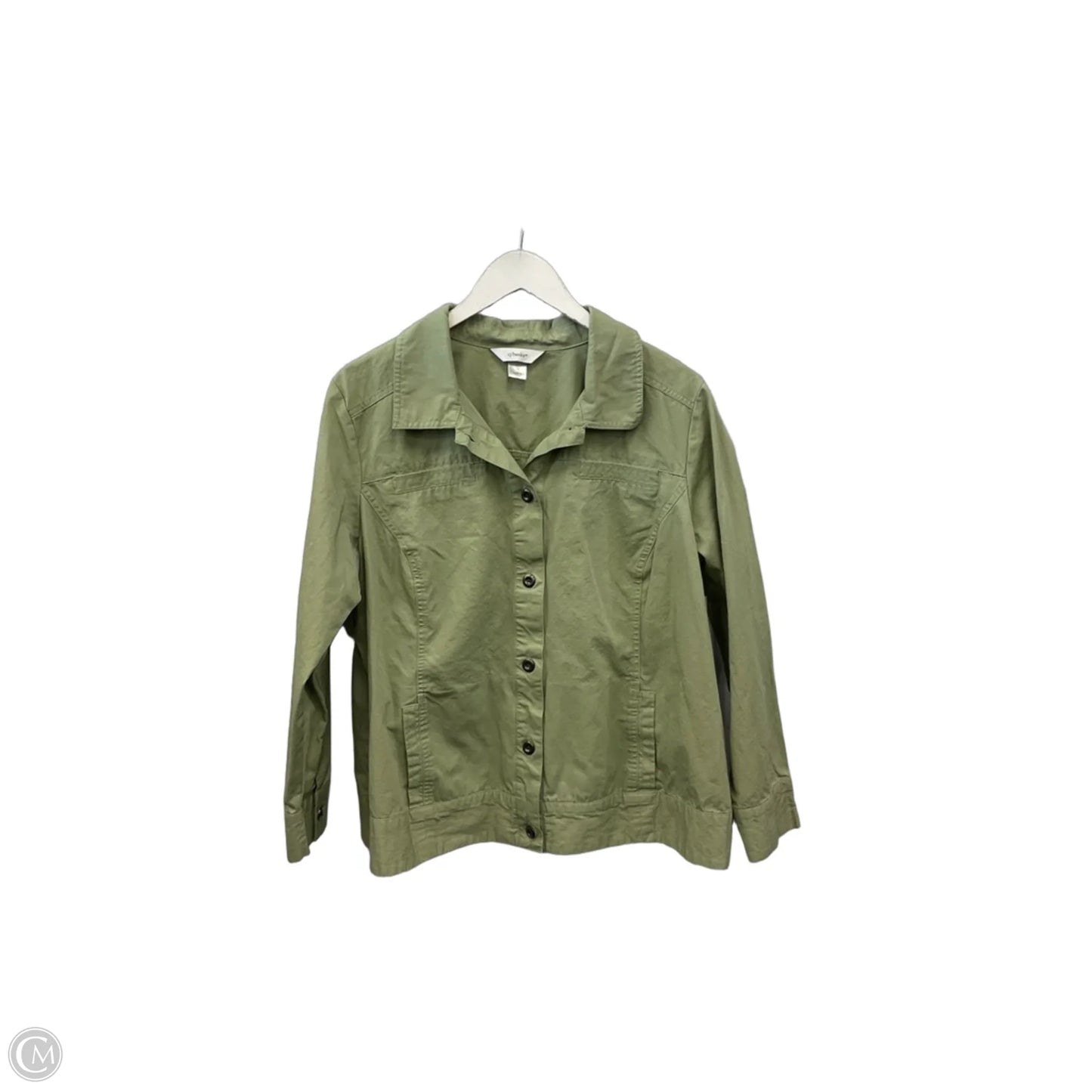Jacket Denim By Cj Banks In Green Denim, Size: 1x