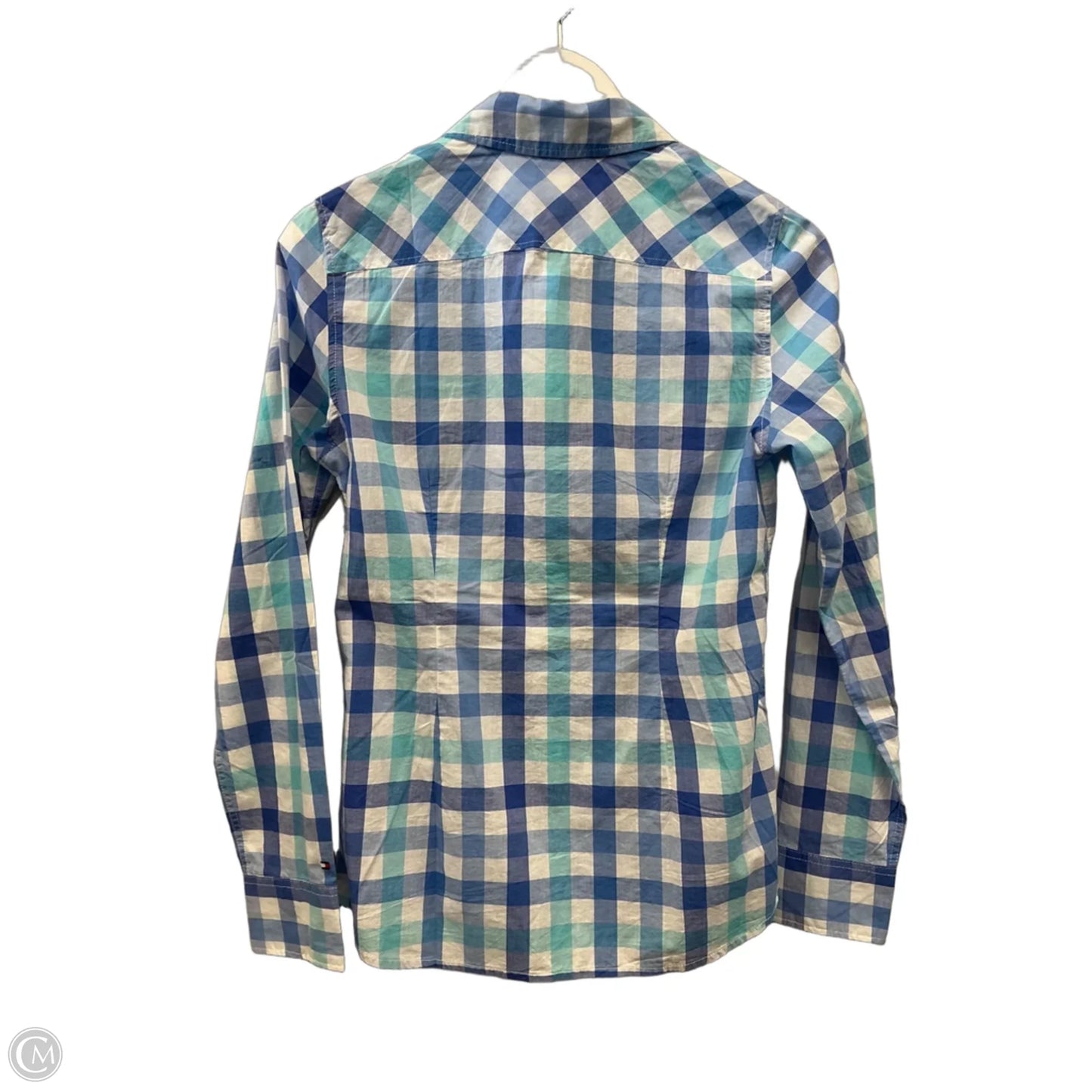Top Long Sleeve By Tommy Hilfiger In Blue, Size: S
