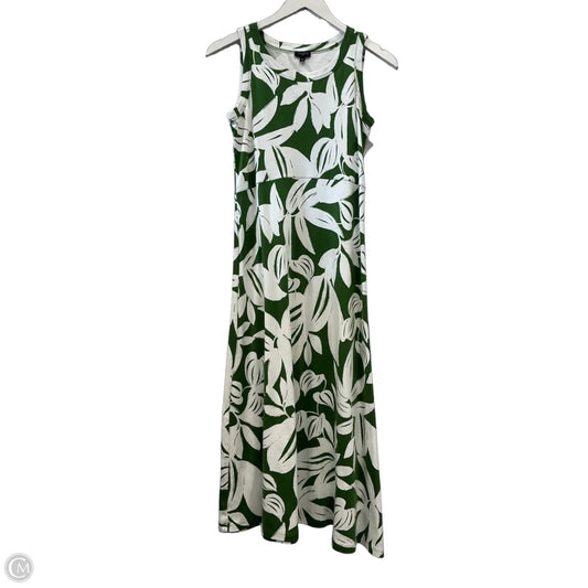 Dress Casual Maxi By Talbots In Green & White, Size: Sp