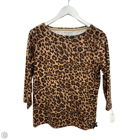 Top Long Sleeve By Talbots In Animal Print, Size: Mp