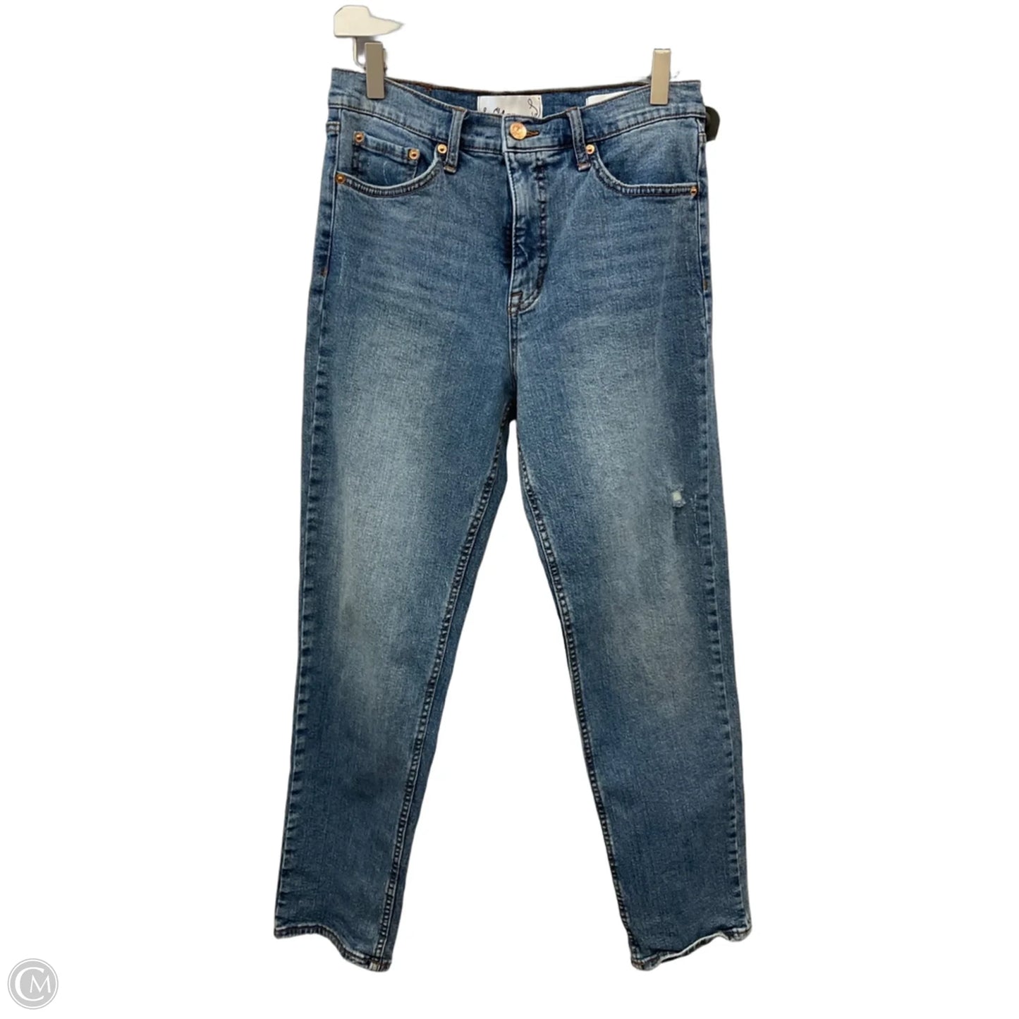 Jeans Straight By Sam Edelman In Blue Denim, Size: 6