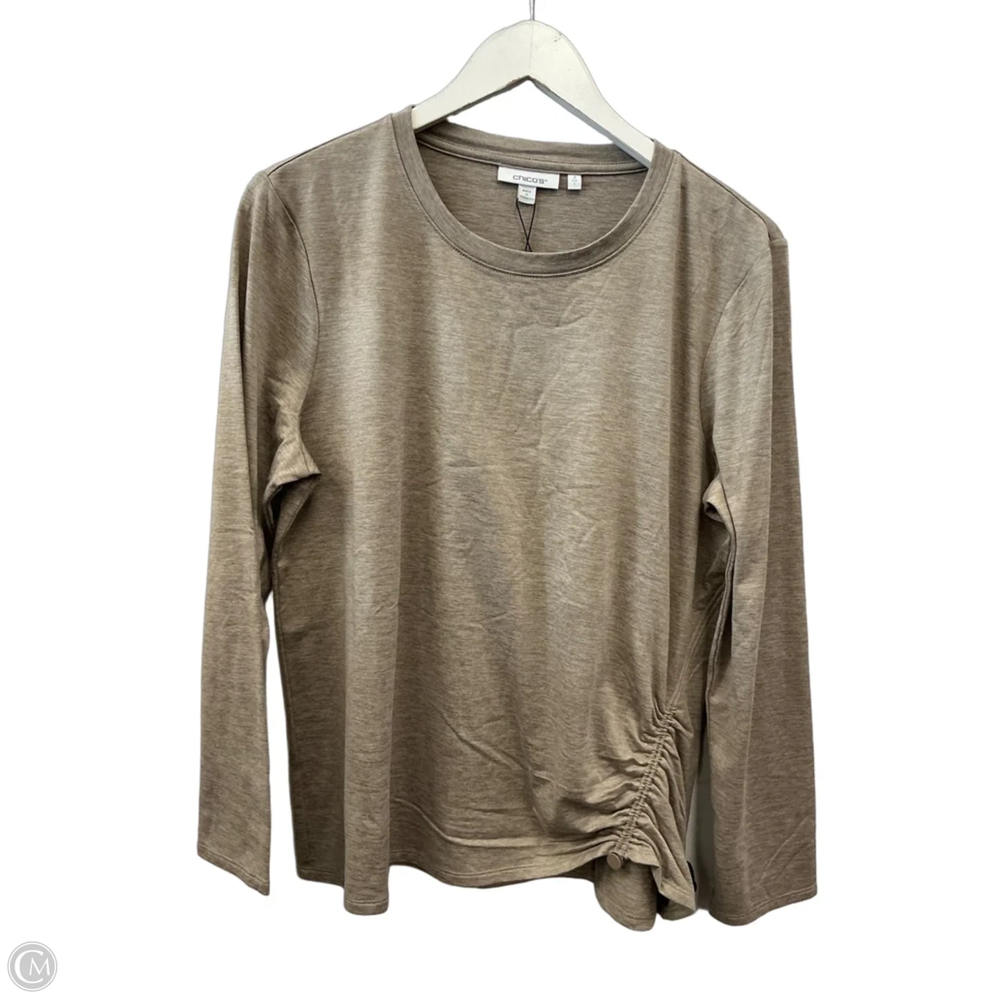 Top Long Sleeve By Chicos In Brown, Size: L