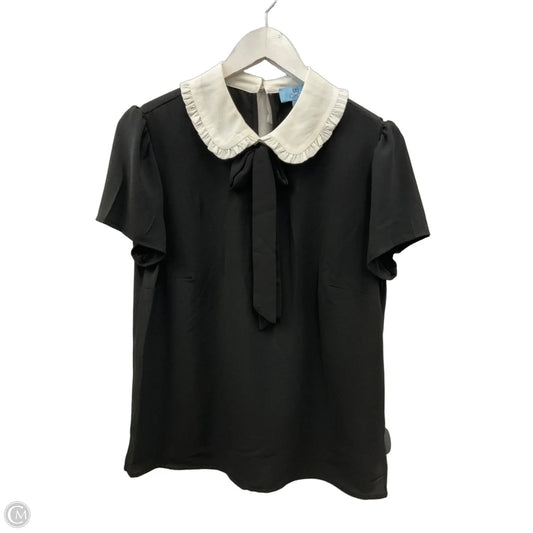 Top Short Sleeve By Cece In Black, Size: M