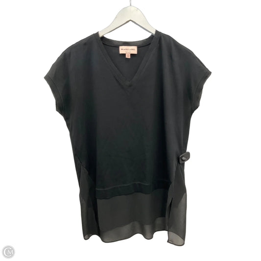 Top Short Sleeve By Black Label In Black, Size: M