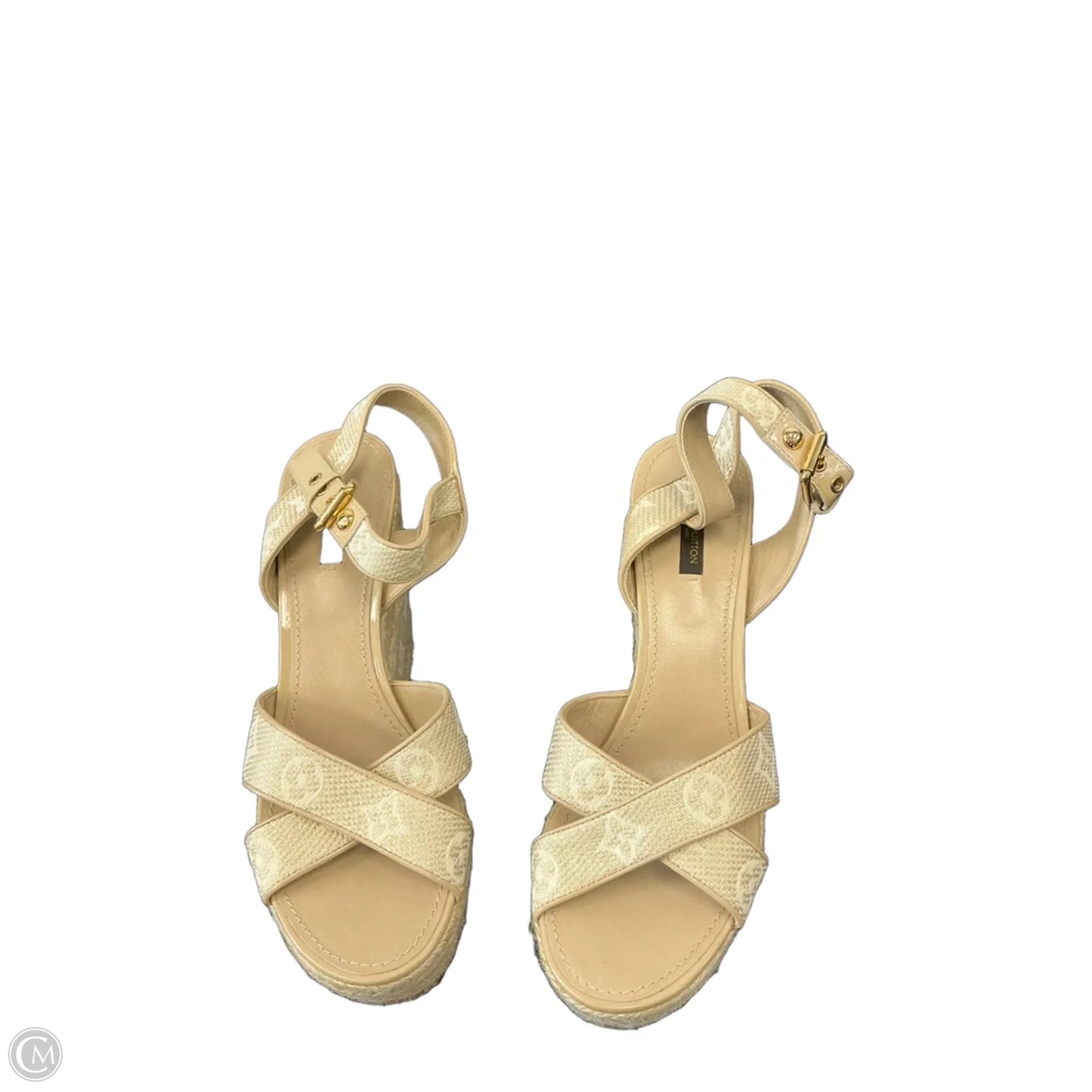 Sandals Luxury Designer By Louis Vuitton In Tan, Size: 11