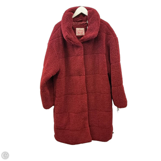 Coat Faux Fur & Sherpa By Levis In Maroon, Size: Xxl