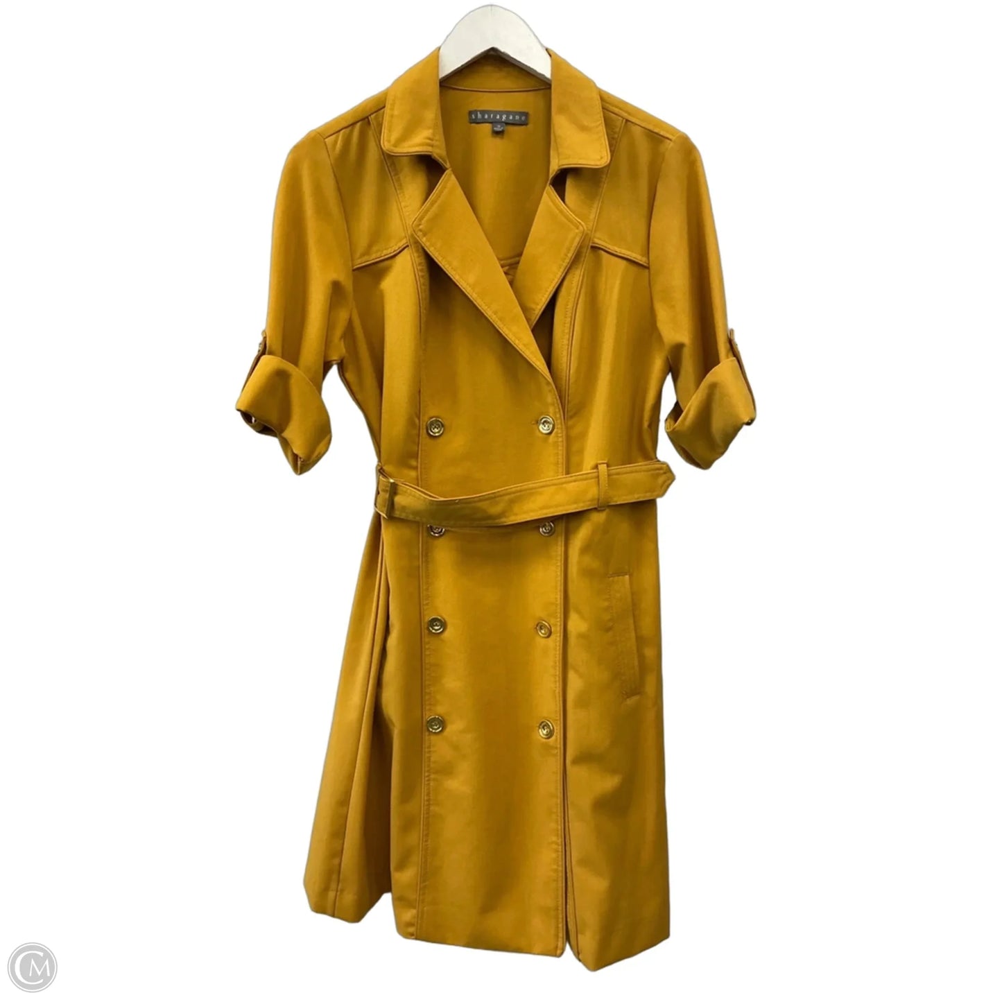 Dress Casual Midi By Sharagano In Gold, Size: M