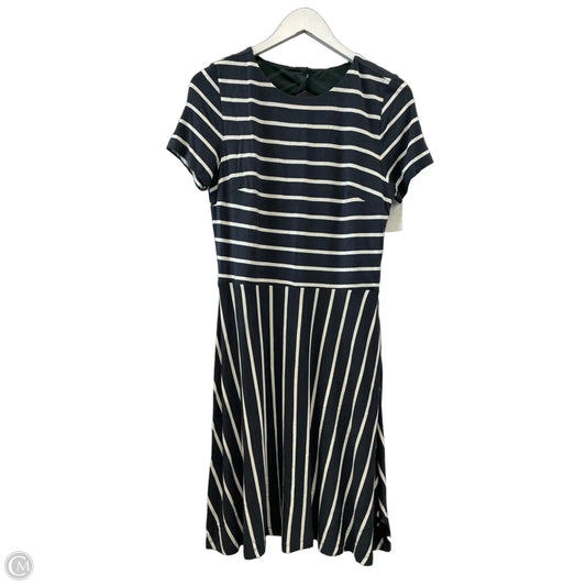 Dress Casual Midi By Loft In Grey & White, Size: S