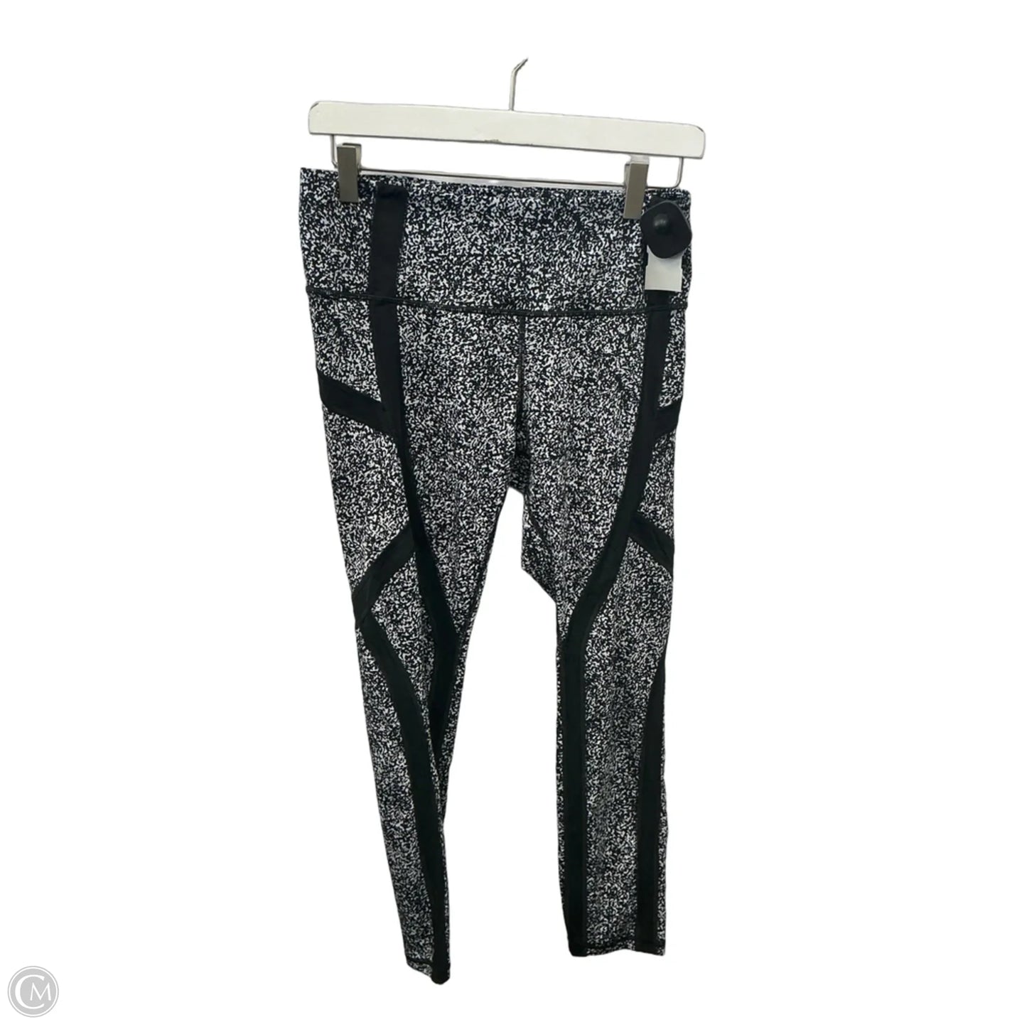 Athletic Leggings By Lululemon In Black & White, Size: M