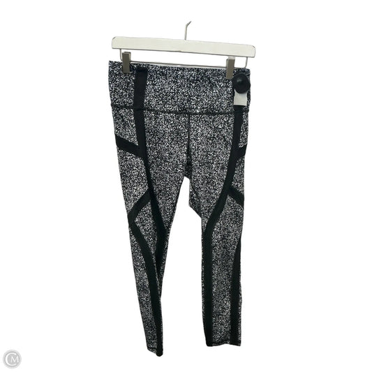 Athletic Leggings By Lululemon In Black & White, Size: M