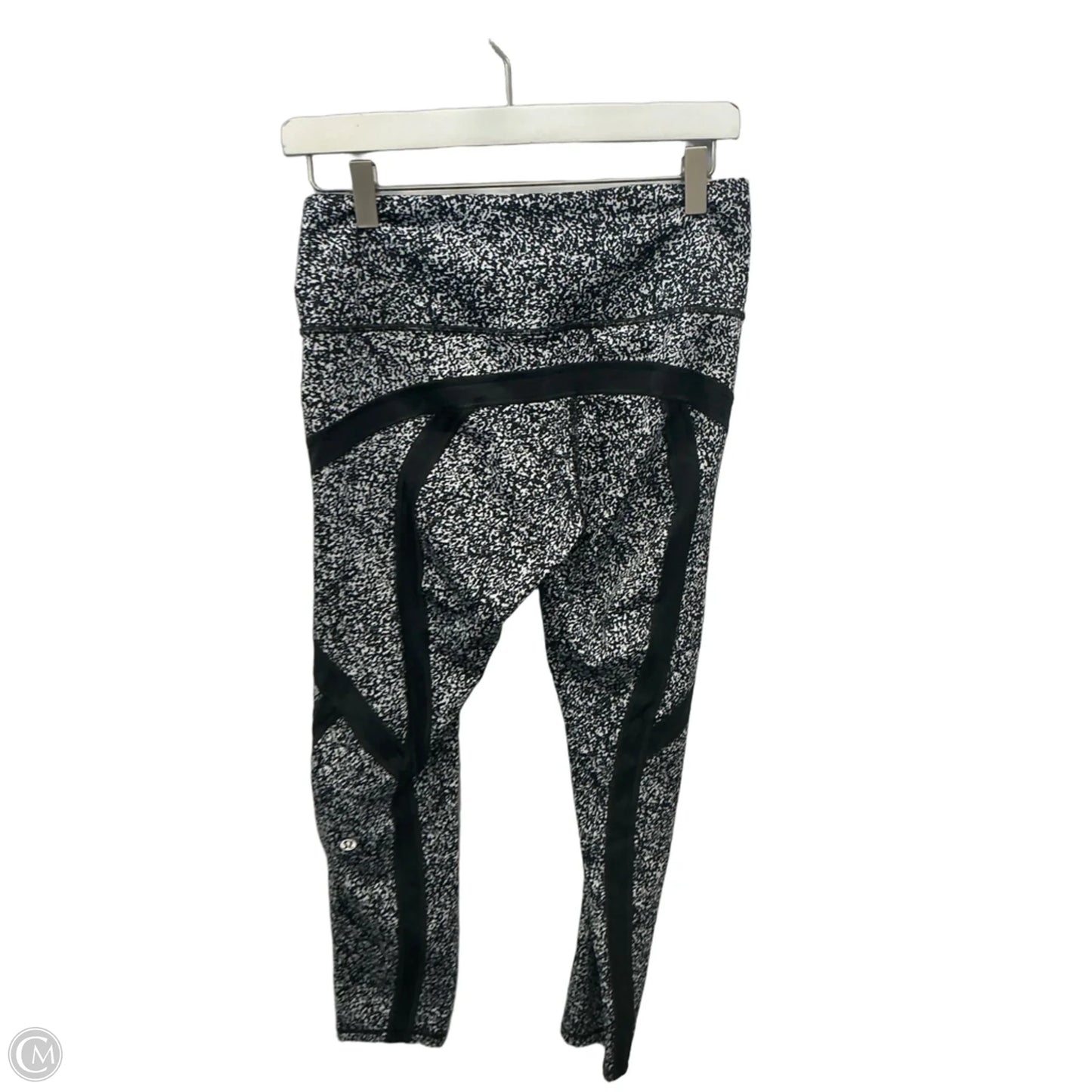 Athletic Leggings By Lululemon In Black & White, Size: M