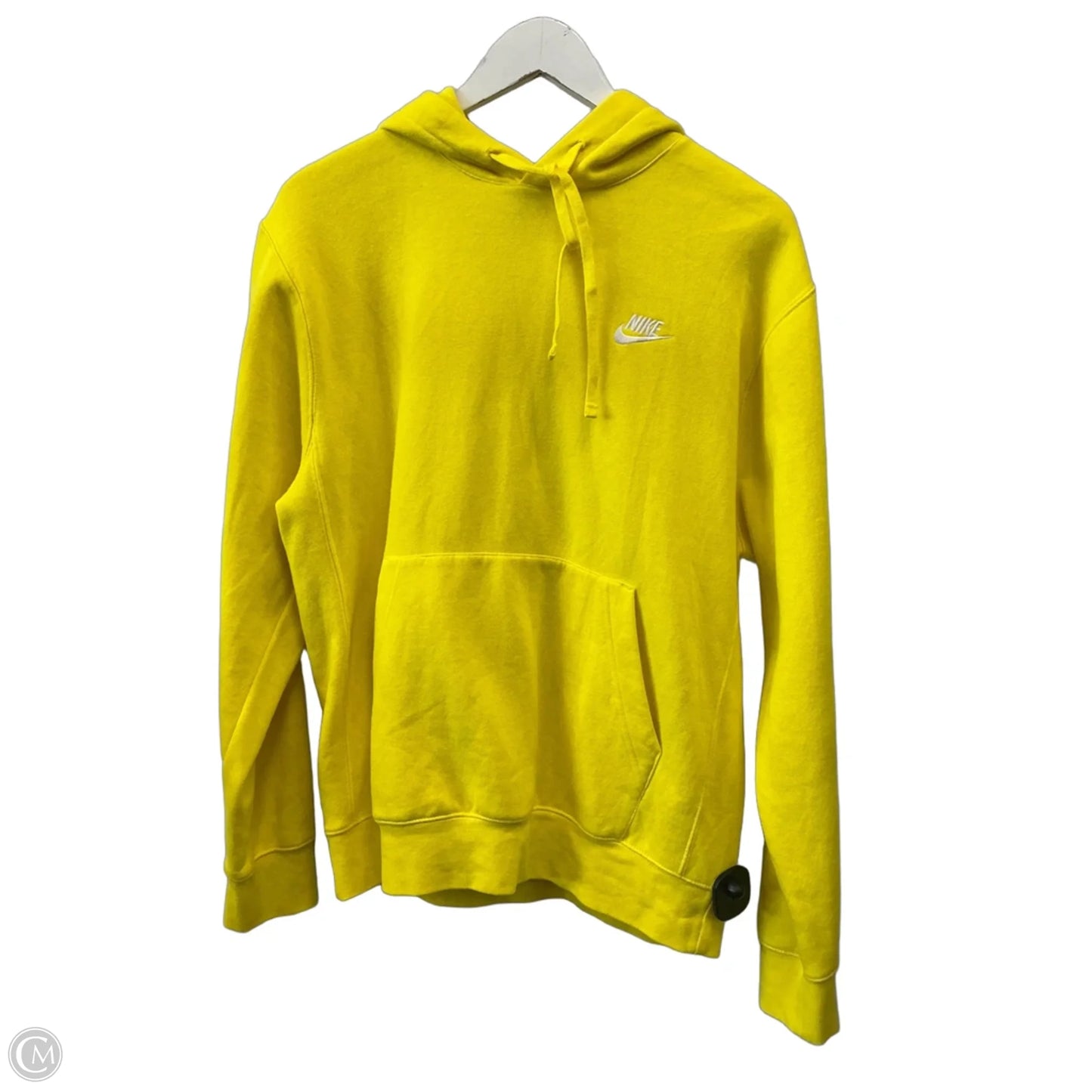 Athletic Sweatshirt Hoodie By Nike Apparel In Yellow, Size: S