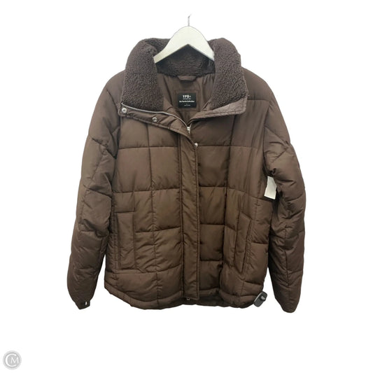 Jacket Puffer & Quilted By Ypb In Brown, Size: L
