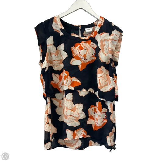 Top Short Sleeve By Cabi In Blue & Orange, Size: S