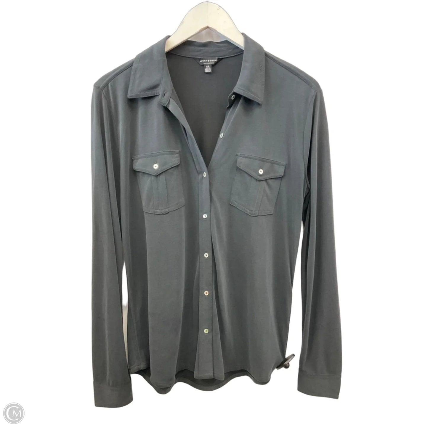 Top Long Sleeve By Lucky Brand In Grey, Size: S