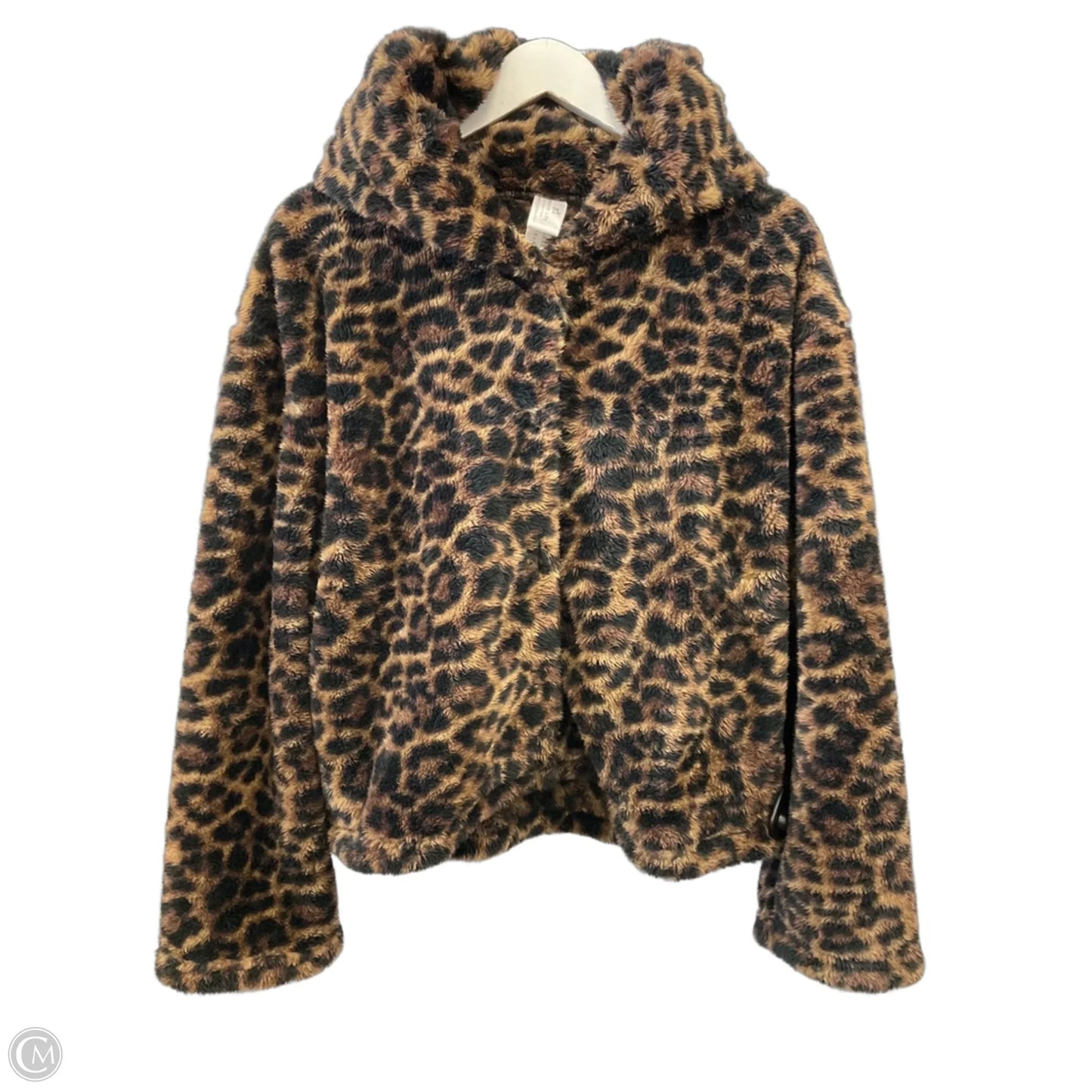 Jacket Fleece By Gottex In Animal Print, Size: M