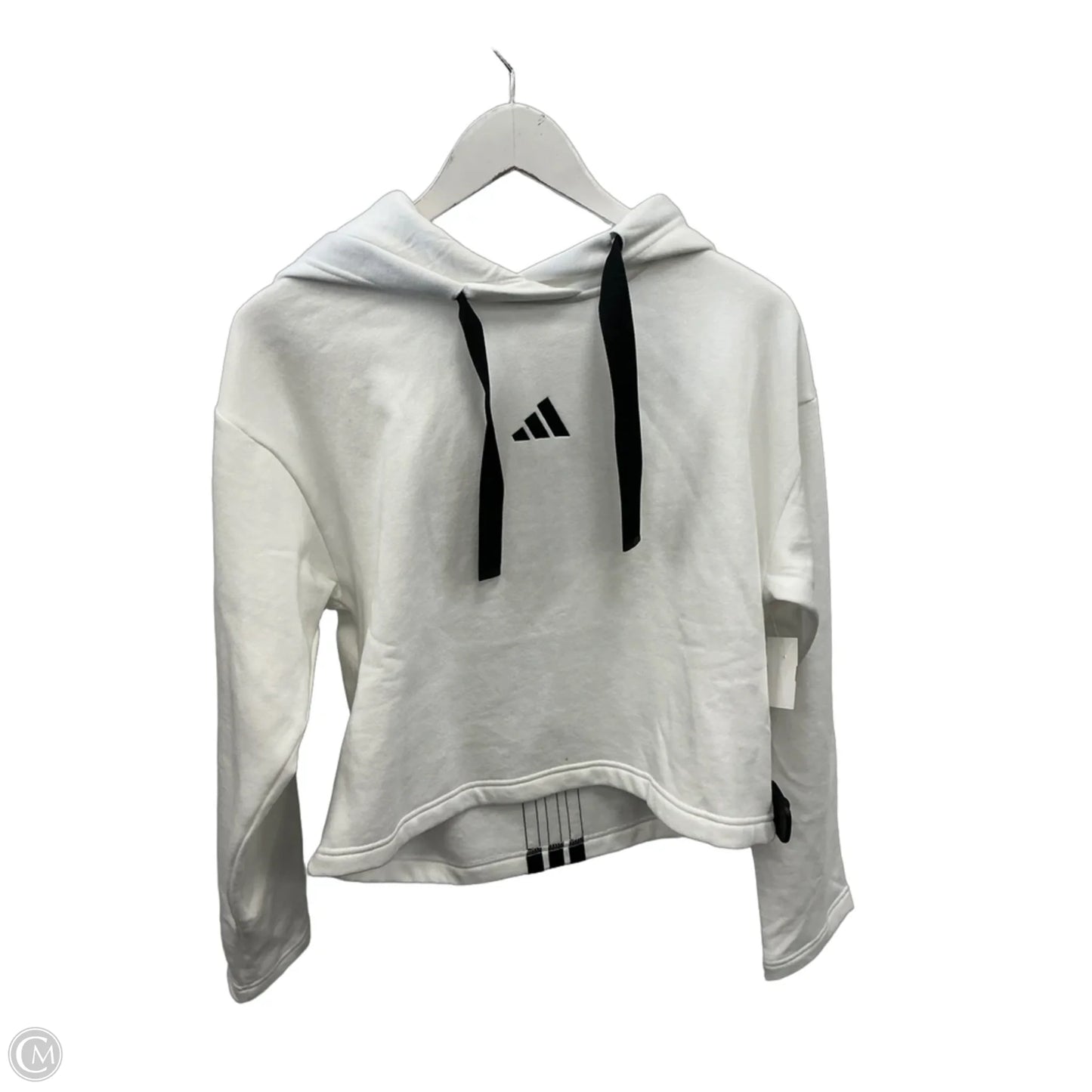 Athletic Sweatshirt Hoodie By Adidas In White, Size: Xs