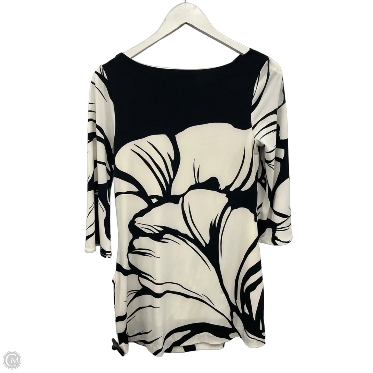 Tunic Short Sleeve By White House Black Market In Black & White, Size: Xs