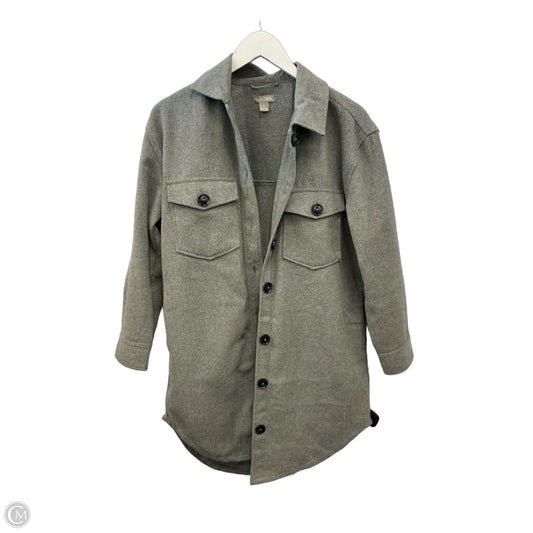 Jacket Shirt By Falls Creek In Grey, Size: S